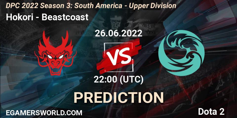 Pronósticos Hokori - Beastcoast. 26.06.2022 at 22:53. DPC SA 2021/2022 Tour 3: Division I - Dota 2
