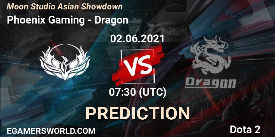 Pronósticos Phoenix Gaming - Dragon. 02.06.2021 at 07:56. Moon Studio Asian Showdown - Dota 2