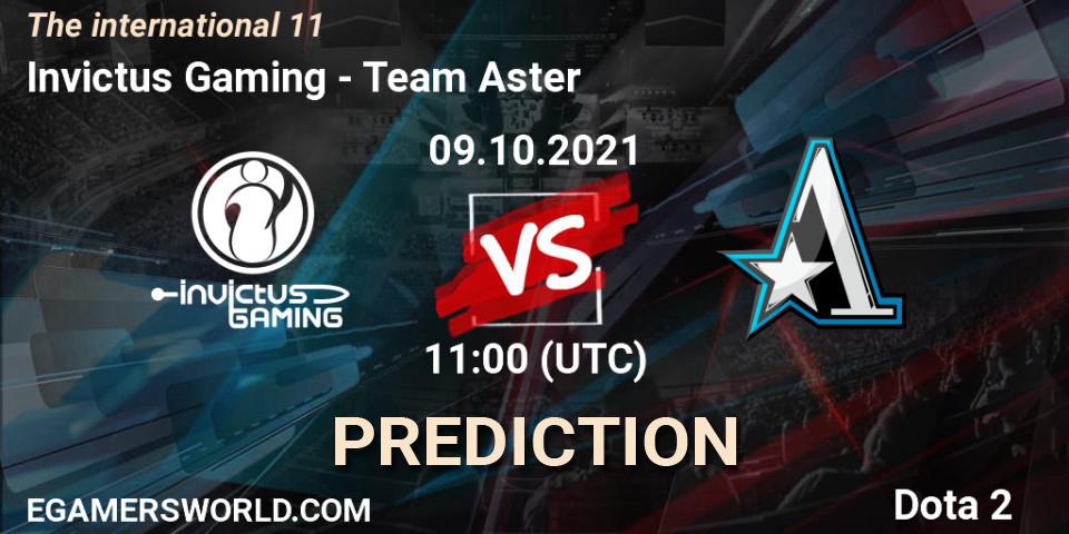 Pronósticos Invictus Gaming - Team Aster. 09.10.2021 at 12:09. The Internationa 2021 - Dota 2