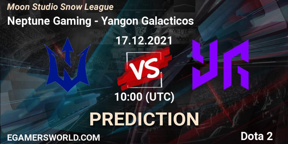 Pronósticos Neptune Gaming - Yangon Galacticos. 17.12.2021 at 10:30. Moon Studio Snow League - Dota 2