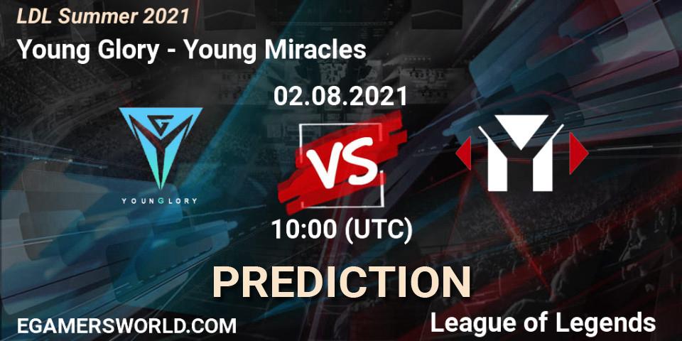 Pronósticos Young Glory - Young Miracles. 02.08.21. LDL Summer 2021 - LoL