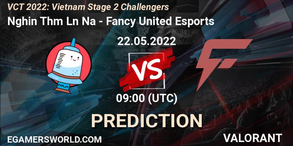 Pronósticos Nghiện Thêm Lần Nữa - Fancy United Esports. 22.05.2022 at 09:00. VCT 2022: Vietnam Stage 2 Challengers - VALORANT