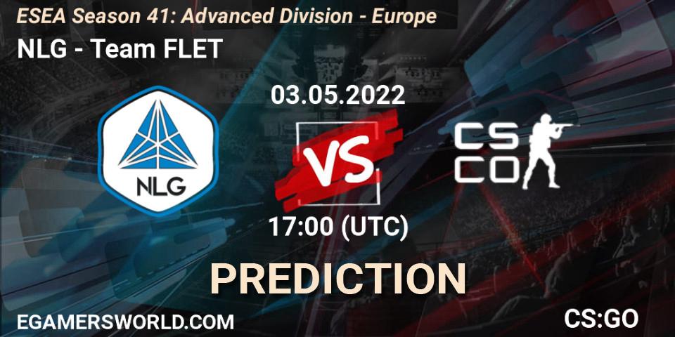 Pronósticos NLG - Team FLET. 03.05.2022 at 17:00. ESEA Season 41: Advanced Division - Europe - Counter-Strike (CS2)