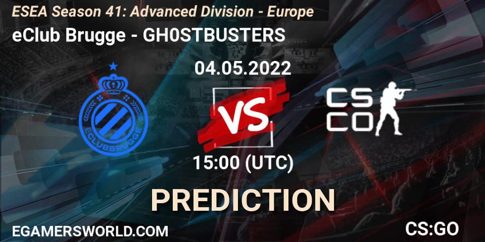 Pronósticos eClub Brugge - GH0STBUSTERS. 04.05.2022 at 15:00. ESEA Season 41: Advanced Division - Europe - Counter-Strike (CS2)