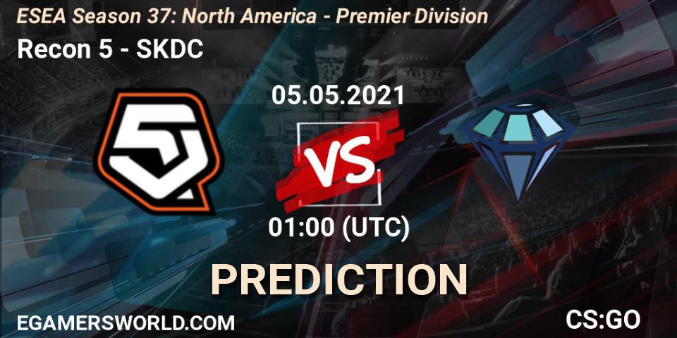 Pronósticos Recon 5 - SKDC. 05.05.2021 at 01:00. ESEA Season 37: North America - Premier Division - Counter-Strike (CS2)