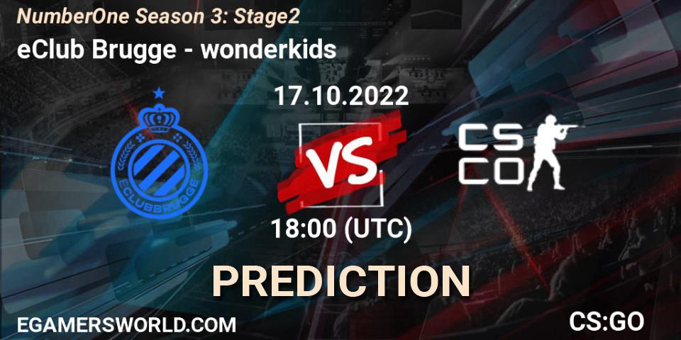Pronósticos eClub Brugge - wonderkids. 17.10.2022 at 18:00. NumberOne Season 3: Stage 2 - Counter-Strike (CS2)