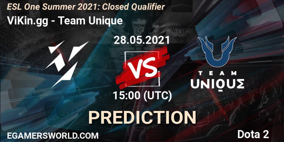 Pronósticos ViKin.gg - Team Unique. 28.05.2021 at 15:00. ESL One Summer 2021: Closed Qualifier - Dota 2