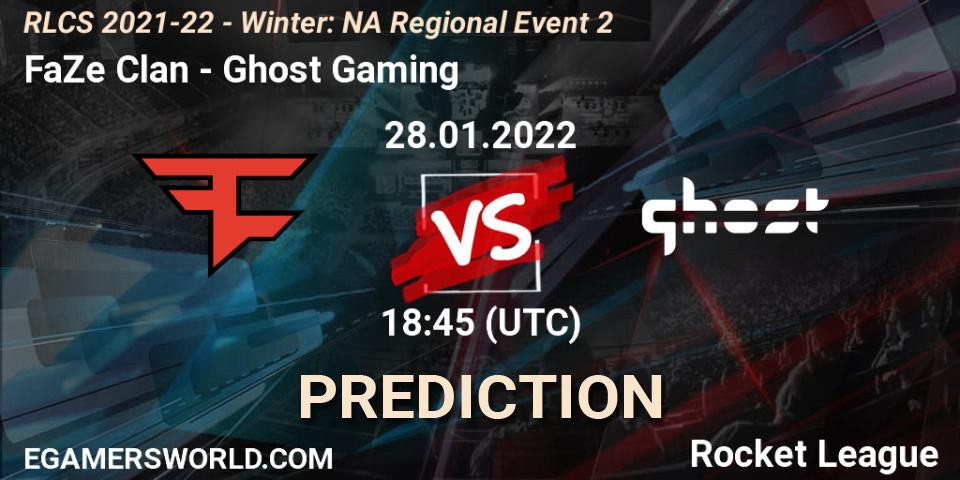 Pronósticos FaZe Clan - Ghost Gaming. 28.01.22. RLCS 2021-22 - Winter: NA Regional Event 2 - Rocket League
