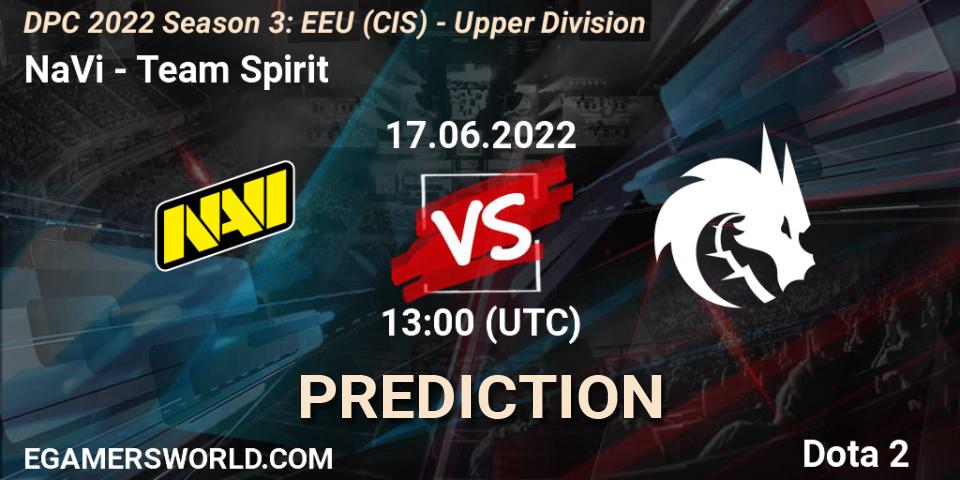 Pronósticos NaVi - Team Spirit. 17.06.22. DPC EEU (CIS) 2021/2022 Tour 3: Division I - Dota 2
