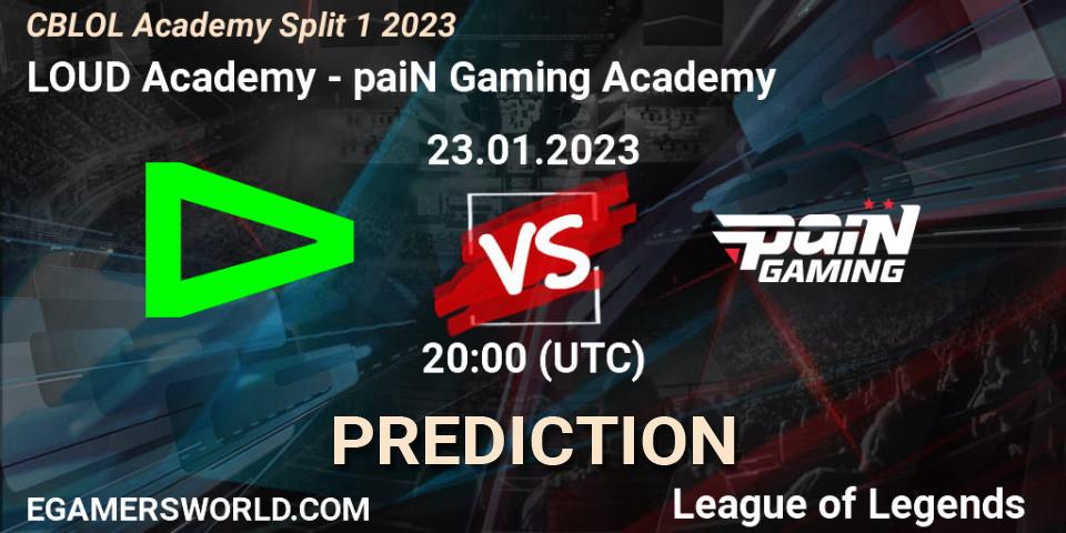 Pronósticos LOUD Academy - paiN Gaming Academy. 23.01.23. CBLOL Academy Split 1 2023 - LoL