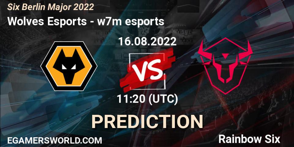 Pronósticos Wolves Esports - w7m esports. 17.08.2022 at 17:10. Six Berlin Major 2022 - Rainbow Six