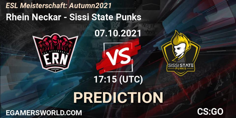 Pronósticos Rhein Neckar - Sissi State Punks. 07.10.2021 at 17:15. ESL Meisterschaft: Autumn 2021 - Counter-Strike (CS2)