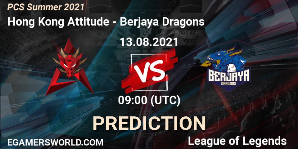 Pronósticos Hong Kong Attitude - Berjaya Dragons. 13.08.21. PCS Summer 2021 - LoL