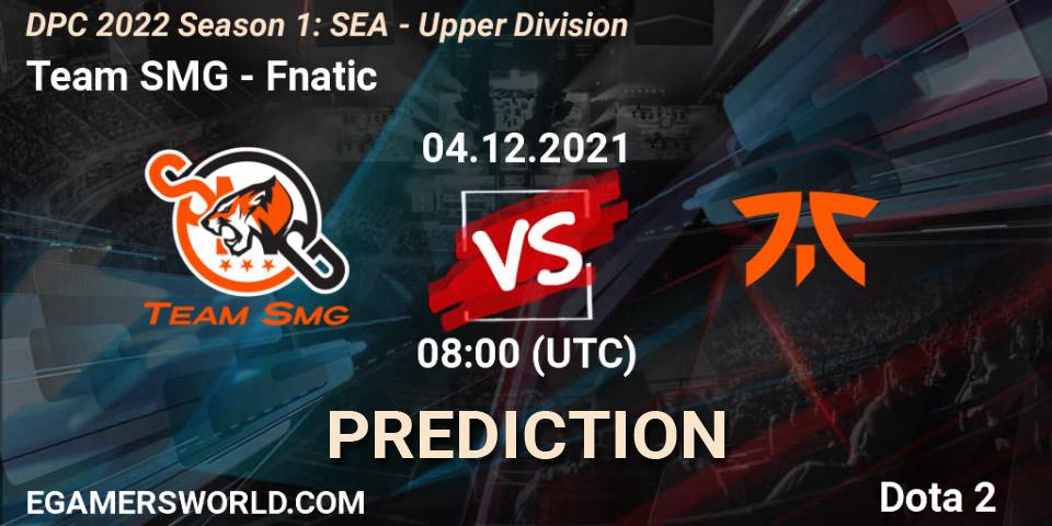 Pronósticos Team SMG - Fnatic. 04.12.2021 at 08:02. DPC 2022 Season 1: SEA - Upper Division - Dota 2