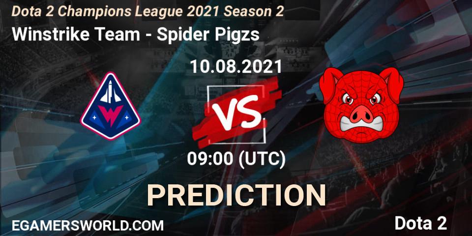 Pronósticos Winstrike Team - Spider Pigzs. 10.08.2021 at 09:02. Dota 2 Champions League 2021 Season 2 - Dota 2