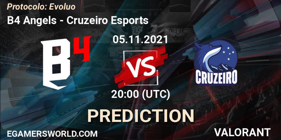 Pronósticos B4 Angels - Cruzeiro Esports. 05.11.2021 at 20:00. Protocolo: Evolução - VALORANT