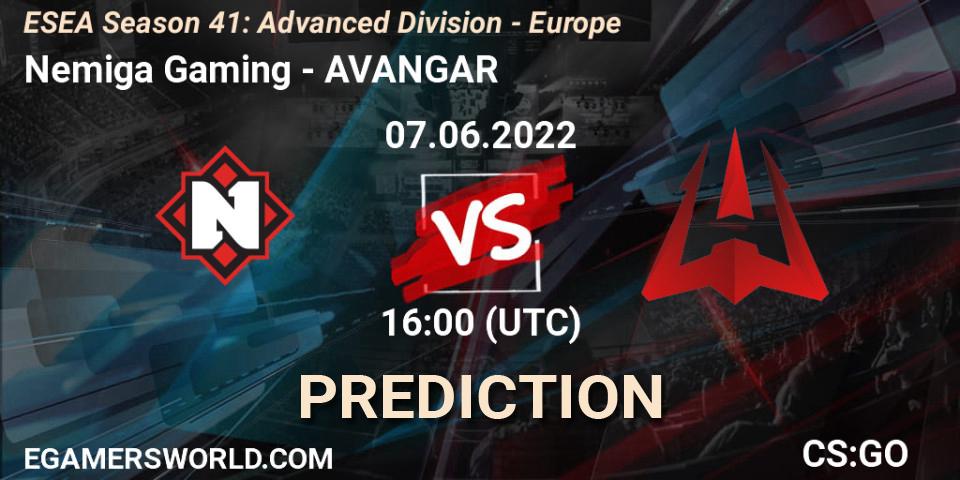 Pronósticos Nemiga Gaming - AVANGAR. 07.06.22. ESEA Season 41: Advanced Division - Europe - CS2 (CS:GO)