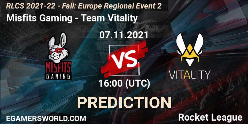 Pronósticos Misfits Gaming - Team Vitality. 07.11.2021 at 16:00. RLCS 2021-22 - Fall: Europe Regional Event 2 - Rocket League