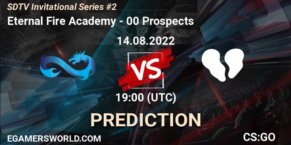 Pronósticos Eternal Fire Academy - 00 Prospects. 14.08.2022 at 19:00. SDTV Invitational Series #2 - Counter-Strike (CS2)