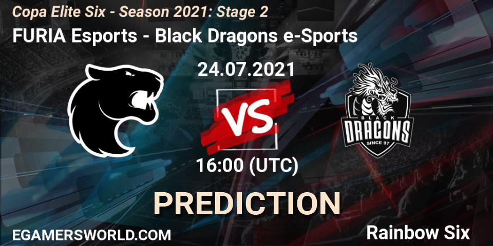 Pronósticos FURIA Esports - Black Dragons e-Sports. 24.07.2021 at 16:00. Copa Elite Six - Season 2021: Stage 2 - Rainbow Six