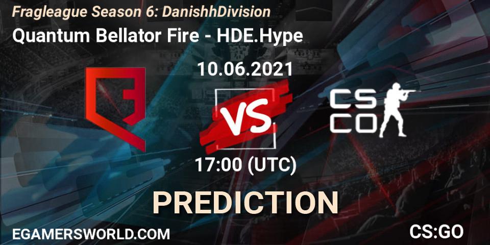 Pronósticos Quantum Bellator Fire - HDE.Hype. 10.06.21. Fragleague Season 6: Danishh Division - CS2 (CS:GO)