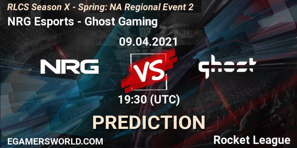Pronósticos NRG Esports - Ghost Gaming. 09.04.21. RLCS Season X - Spring: NA Regional Event 2 - Rocket League