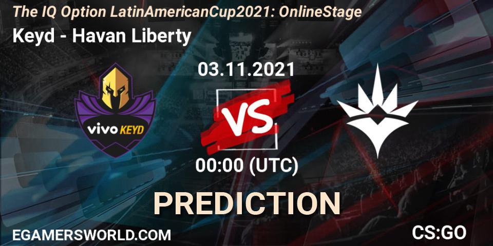 Pronósticos Keyd - Havan Liberty. 03.11.2021 at 00:00. The IQ Option Latin American Cup 2021: Online Stage - Counter-Strike (CS2)