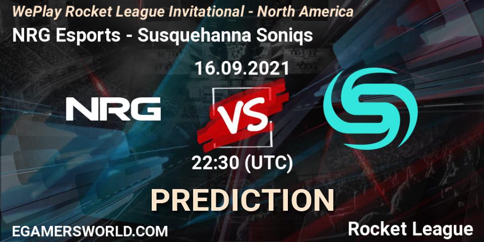 Pronósticos NRG Esports - Susquehanna Soniqs. 16.09.21. WePlay Rocket League Invitational - North America - Rocket League