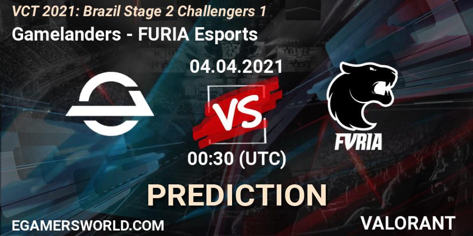Pronósticos Gamelanders - FURIA Esports. 04.04.2021 at 00:30. VCT 2021: Brazil Stage 2 Challengers 1 - VALORANT