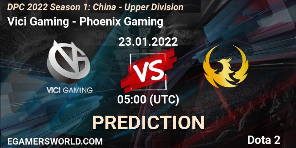 Pronósticos Vici Gaming - Phoenix Gaming. 23.01.2022 at 04:54. DPC 2022 Season 1: China - Upper Division - Dota 2