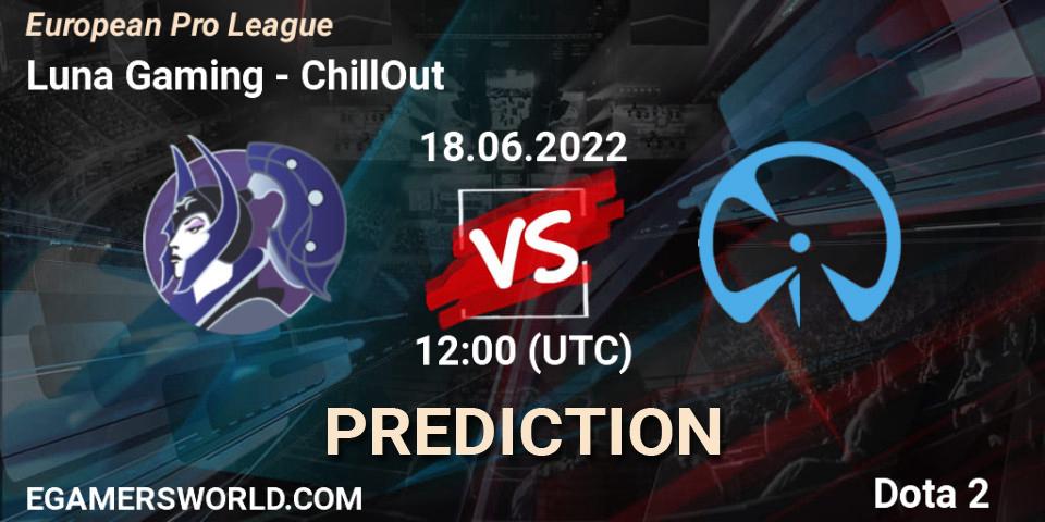 Pronósticos Luna Gaming - ChillOut. 18.06.2022 at 12:06. European Pro League - Dota 2