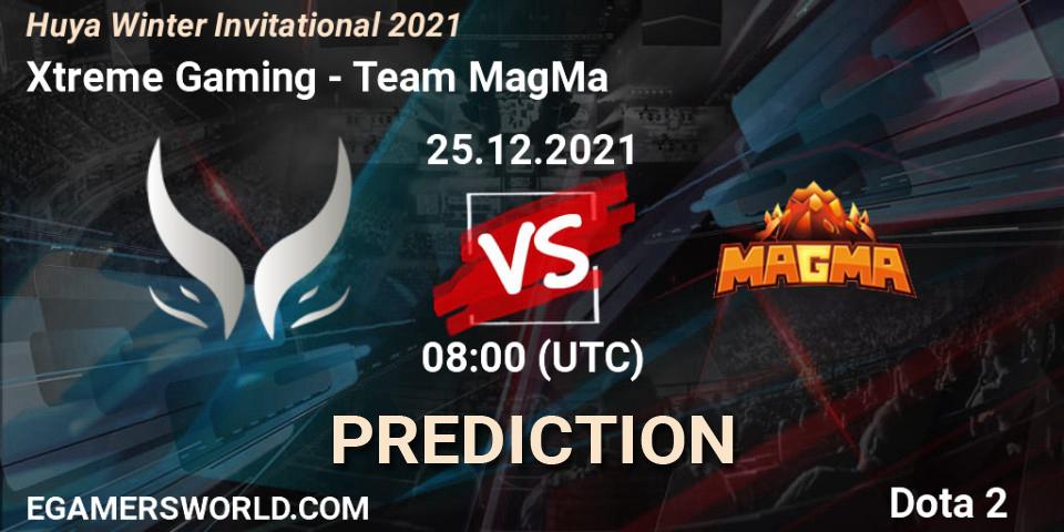 Pronósticos Xtreme Gaming - Team MagMa. 25.12.2021 at 08:20. Huya Winter Invitational 2021 - Dota 2