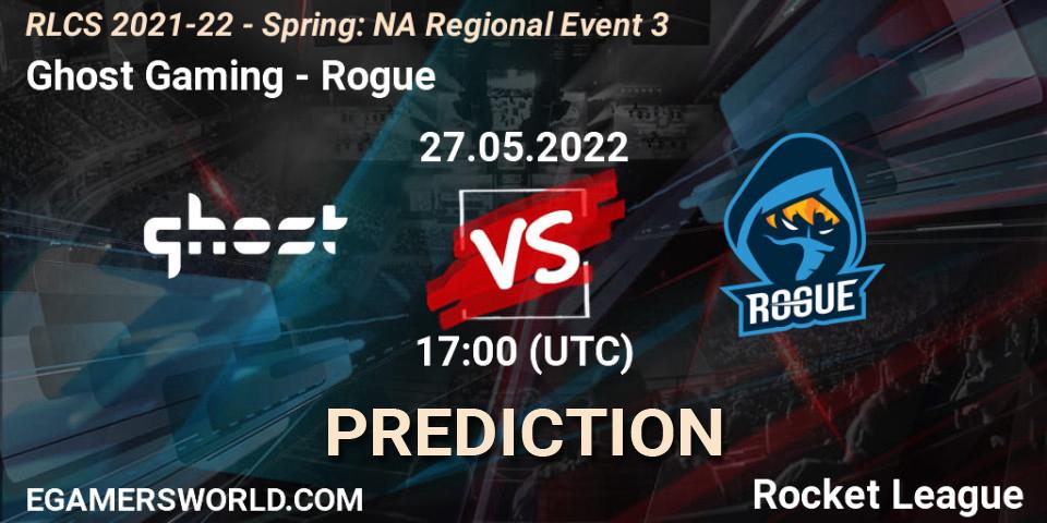 Pronósticos Ghost Gaming - Rogue. 27.05.22. RLCS 2021-22 - Spring: NA Regional Event 3 - Rocket League