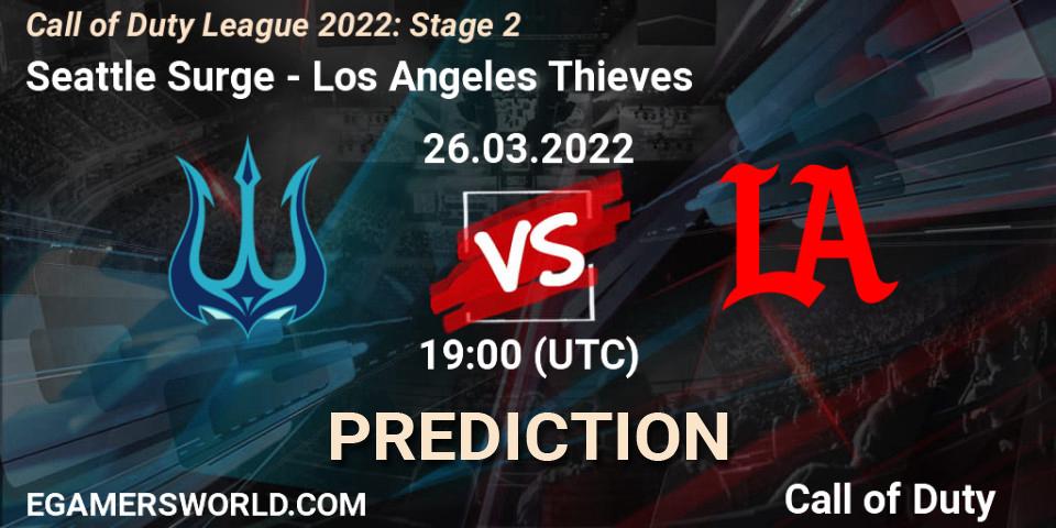 Pronósticos Seattle Surge - Los Angeles Thieves. 26.03.22. Call of Duty League 2022: Stage 2 - Call of Duty