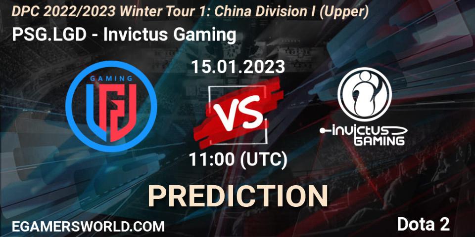 Pronósticos PSG.LGD - Invictus Gaming. 15.01.23. DPC 2022/2023 Winter Tour 1: CN Division I (Upper) - Dota 2
