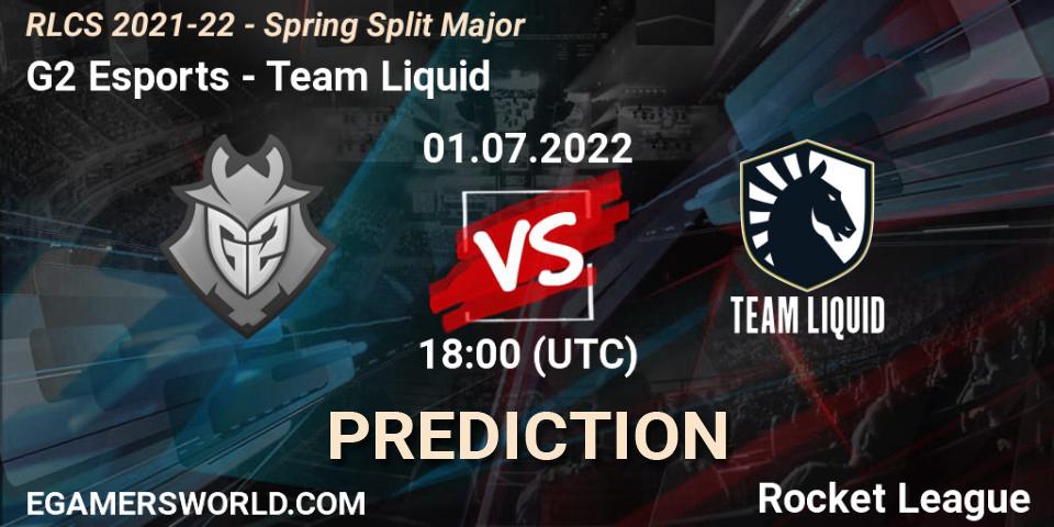 Pronósticos G2 Esports - Team Liquid. 01.07.22. RLCS 2021-22 - Spring Split Major - Rocket League