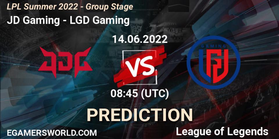 Pronósticos JD Gaming - LGD Gaming. 14.06.22. LPL Summer 2022 - Group Stage - LoL