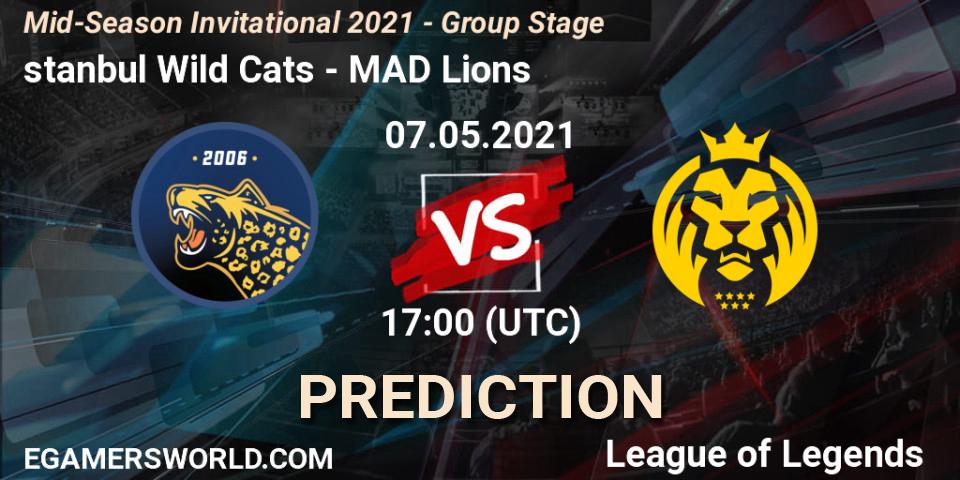Pronósticos İstanbul Wild Cats - MAD Lions. 07.05.2021 at 17:00. Mid-Season Invitational 2021 - Group Stage - LoL