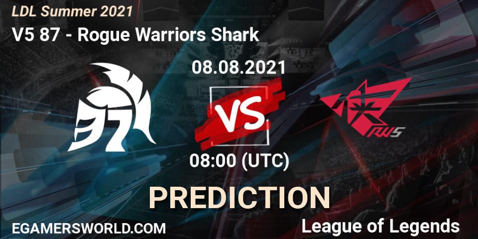 Pronósticos V5 87 - Rogue Warriors Shark. 08.08.21. LDL Summer 2021 - LoL
