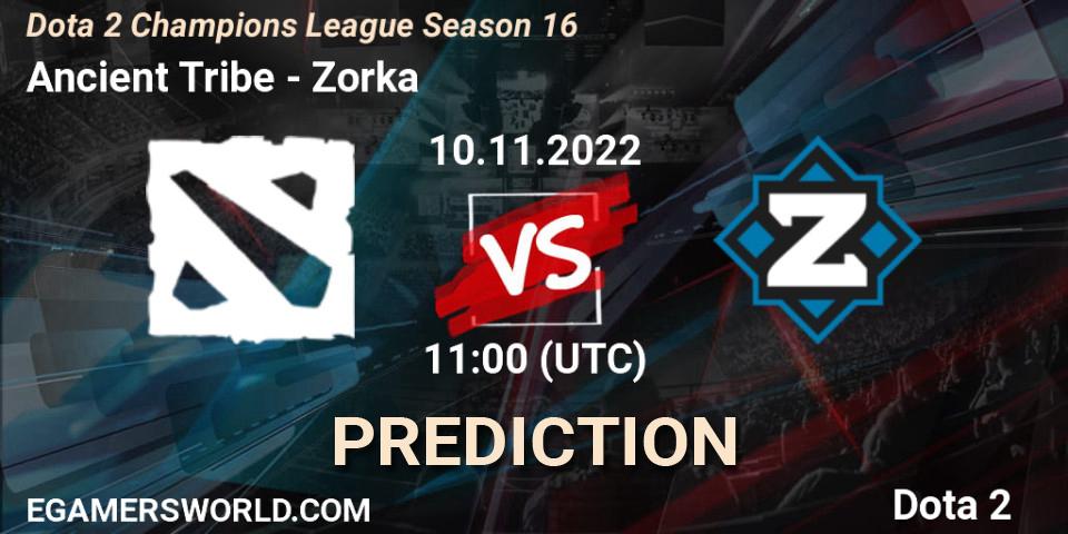 Pronósticos Ancient Tribe - Zorka. 10.11.22. Dota 2 Champions League Season 16 - Dota 2