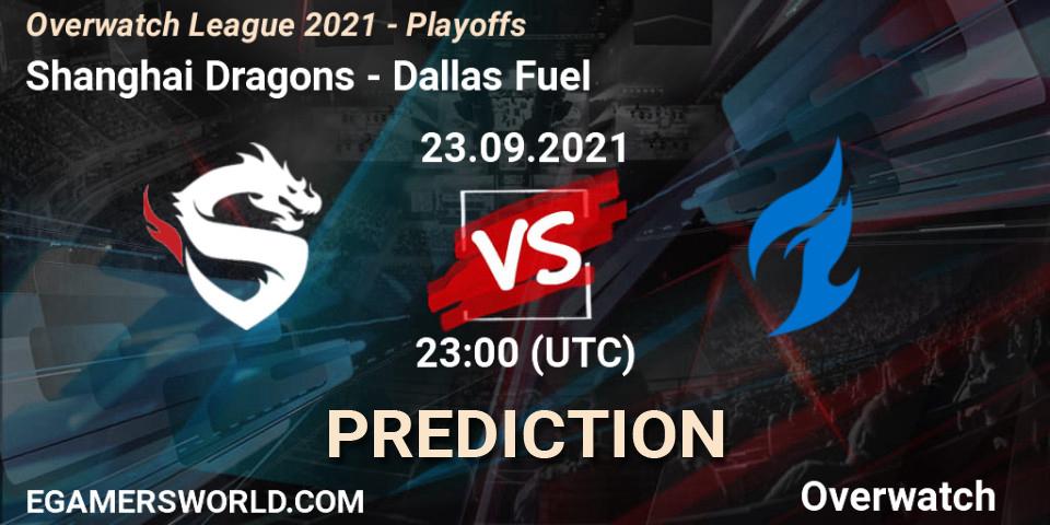 Pronósticos Shanghai Dragons - Dallas Fuel. 24.09.21. Overwatch League 2021 - Playoffs - Overwatch
