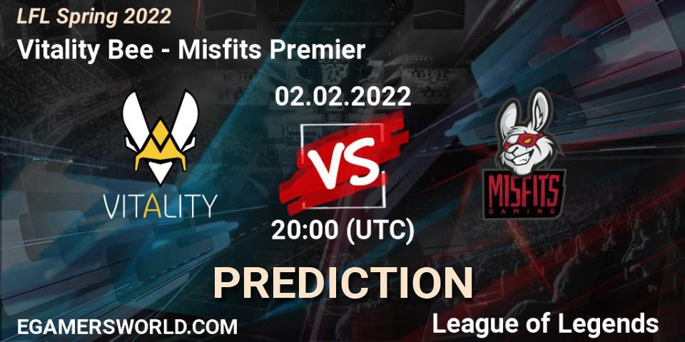 Pronósticos Vitality Bee - Misfits Premier. 02.02.22. LFL Spring 2022 - LoL