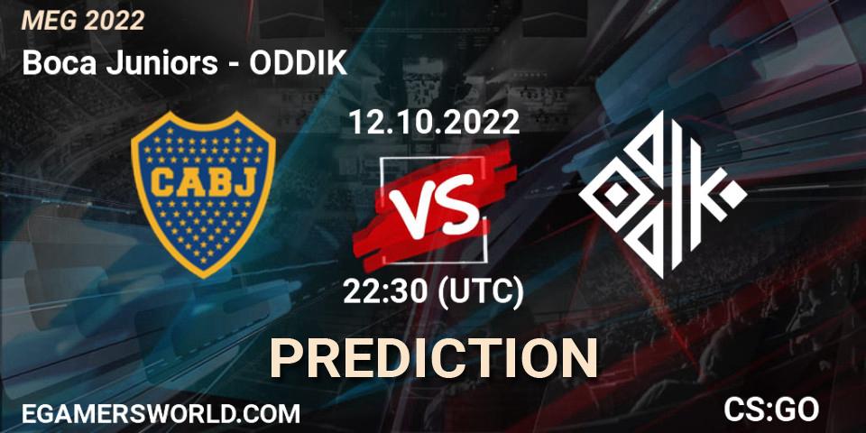 Pronósticos Boca Juniors - ODDIK. 14.10.2022 at 17:00. MEG 2022 - Counter-Strike (CS2)