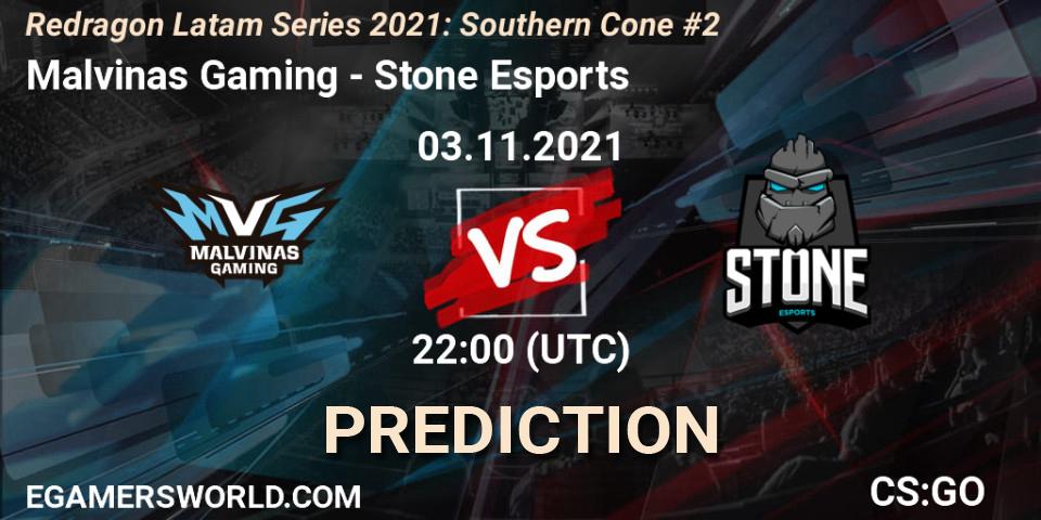 Pronósticos Malvinas Gaming - Stone Esports. 03.11.21. Redragon Latam Series 2021: Southern Cone #2 - CS2 (CS:GO)