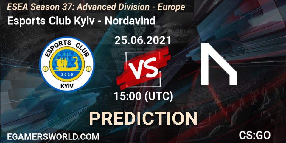 Pronósticos Esports Club Kyiv - Nordavind. 25.06.21. ESEA Season 37: Advanced Division - Europe - CS2 (CS:GO)