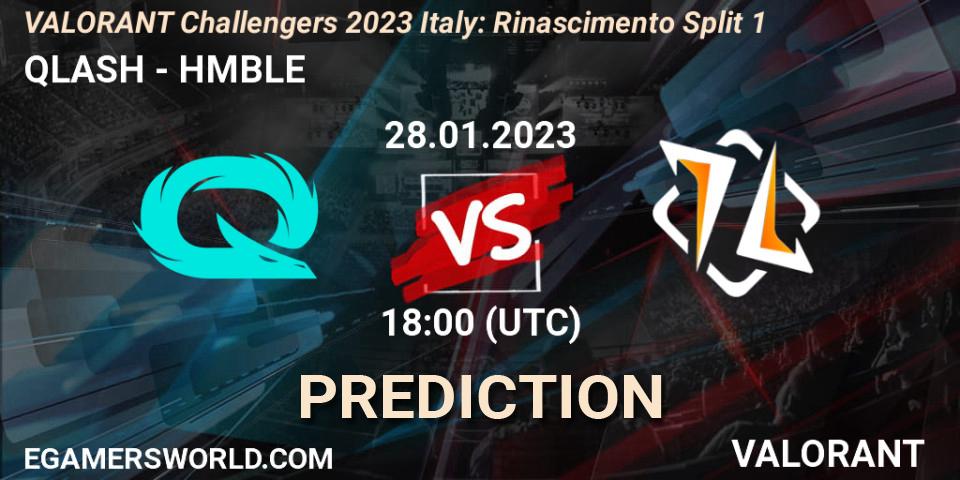 Pronósticos QLASH - HMBLE. 28.01.23. VALORANT Challengers 2023 Italy: Rinascimento Split 1 - VALORANT