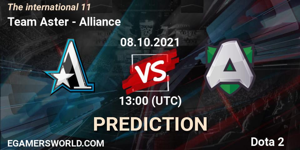 Pronósticos Team Aster - Alliance. 08.10.2021 at 14:18. The Internationa 2021 - Dota 2