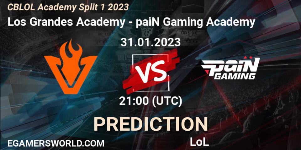 Pronósticos Los Grandes Academy - paiN Gaming Academy. 31.01.23. CBLOL Academy Split 1 2023 - LoL