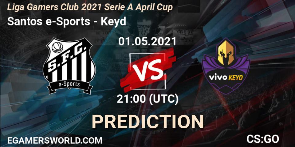 Pronósticos Santos e-Sports - Keyd. 01.05.21. Liga Gamers Club 2021 Serie A April Cup - CS2 (CS:GO)