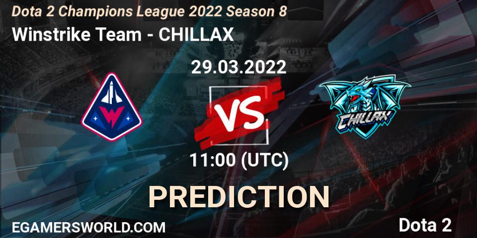 Pronósticos Winstrike Team - CHILLAX. 29.03.22. Dota 2 Champions League 2022 Season 8 - Dota 2